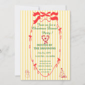 Whimsical Elegant Christmas Shower Party 招待状 (正面)