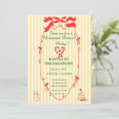 Whimsical Elegant Christmas Shower Party 招待状 (スタンド正面)