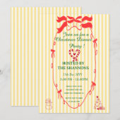 Whimsical Elegant Christmas Shower Party 招待状 (正面/裏面)