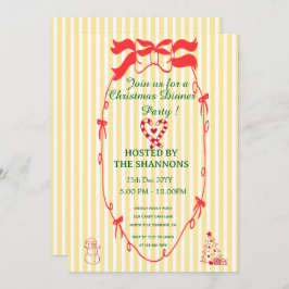 Whimsical Elegant Christmas Shower Party 招待状