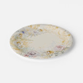 whimsical elegant floral baby shower ペーパープレート (アングル)