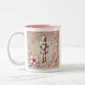 Whimsical Elegant Pink and Gold Pastel Nutcracker  ツートーンマグカップ (左)