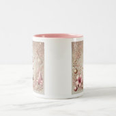 Whimsical Elegant Pink and Gold Pastel Nutcracker  ツートーンマグカップ (中央)