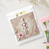 Whimsical Elegant Pink & Gold Pastel Nutcracker フェイバーバッグ (封をした状態)