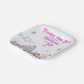 Whimsical Elegant Under the Sea Mermaid Square ペーパープレート (傾斜あり)