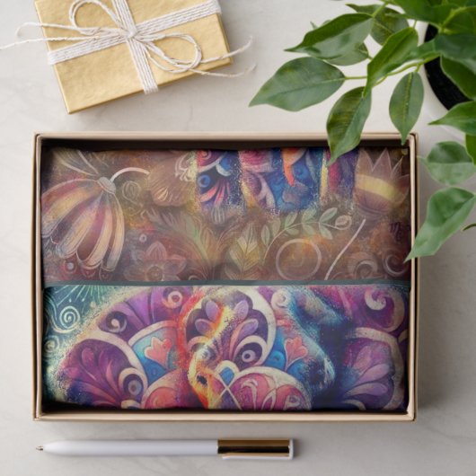 Whimsical Elephant at Night Stars Moon Decoupage 薄葉紙 (ギフト)