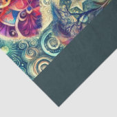 Whimsical Elephant at Night Stars Moon Decoupage 薄葉紙 (詳細)