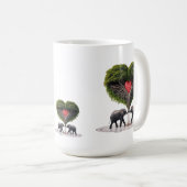 Whimsical Elephant Love Tree 15oz Mug コーヒーマグカップ (正面右)