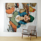 Whimsical Elf Among Gift Bags タペストリー (インサイチュ(横))