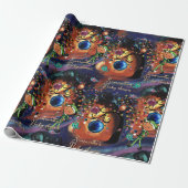 Whimsical Elf & Bird Baby Shower Personalized ラッピングペーパー (アンロールド)