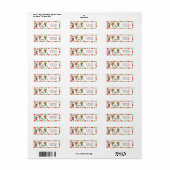 Whimsical Elf Boy Girl Christmas Return Address  ラベル (フルシート)