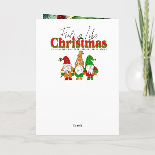 Whimsical Elf | Personalized Christmas カード (裏面)