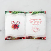 Whimsical Elf | Personalized Christmas カード (内部)