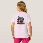 Whimsical Enchanted Fairy Cottage Art Tシャツ (裏面フル)