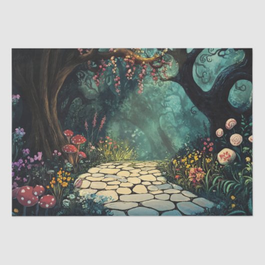 Whimsical Enchanted Forest Pathway 薄葉紙 (正面)