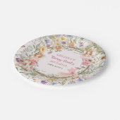 Whimsical Enchanted Garden Fairy First Birthday ペーパープレート (アングル)