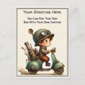 Whimsical Everyday Sentiment Steampunk Art   ポストカード (正面)