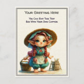 Whimsical Everyday Sentiment Storybook Art ポストカード (正面)