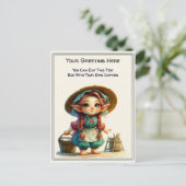 Whimsical Everyday Sentiment Storybook Art ポストカード (スタンド正面)