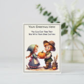 Whimsical Everyday Sentiment Storybook Art   ポストカード (スタンド正面)