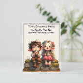 Whimsical Everyday Sentiment Storybook Art   ポストカード (スタンド正面)