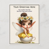 Whimsical Everyday Sentiment Storybook Fairy ポストカード (正面)