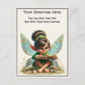 whimsical everyday sentiment storybook fairy ポストカード (正面)