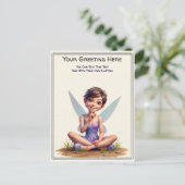 Whimsical Everyday Sentiment Storybook Fairy ポストカード (スタンド正面)