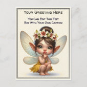  whimsical everyday sentiment storybook fairy ポストカード (正面)