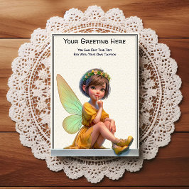 Whimsical Everyday Sentiment Storybook Fairy ポストカード