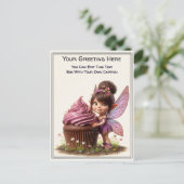 Whimsical Everyday Sentiment Storybook Fairy ポストカード (スタンド正面)