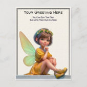 Whimsical Everyday Sentiment Storybook Fairy ポストカード (正面)