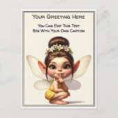  whimsical everyday sentiment storybook fairy ポストカード (正面)