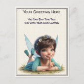 Whimsical Everyday Sentiment Storybook Fairy ポストカード (正面)