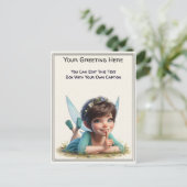 Whimsical Everyday Sentiment Storybook Fairy ポストカード (スタンド正面)