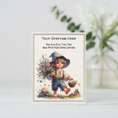 Whimsical Everyday Sentiment Vintage Art Postcard ポストカード (スタンド正面)