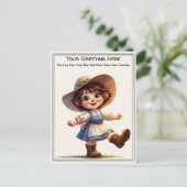 Whimsical Everyday Sentiment Vintage Art Postcard ポストカード (スタンド正面)