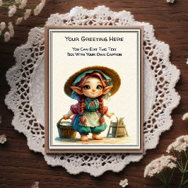 Whimsical Everyday Sentiment Vintage Art Postcard ポストカード