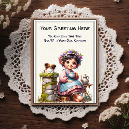 Whimsical Everyday Sentiment Vintage Art Postcard ポストカード