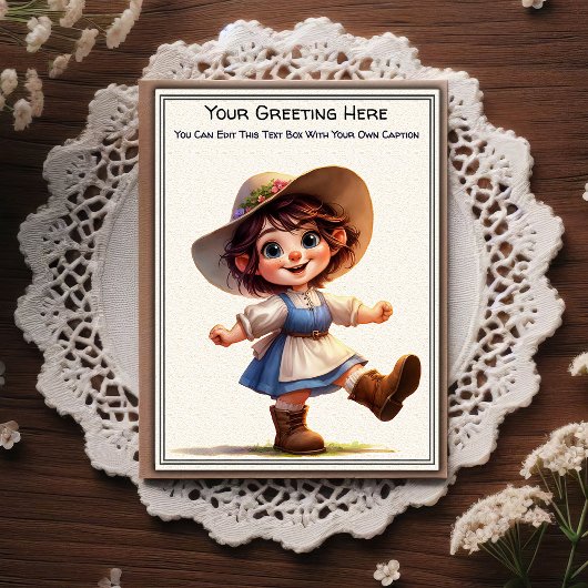 Whimsical Everyday Sentiment Vintage Art Postcard ポストカード