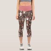 Whimsical Fair Gnomes and Mushrooms Personalized カプリレギンス (正面)