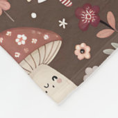 Whimsical Fair Gnomes and Mushrooms Personalized フリースブランケット (角)