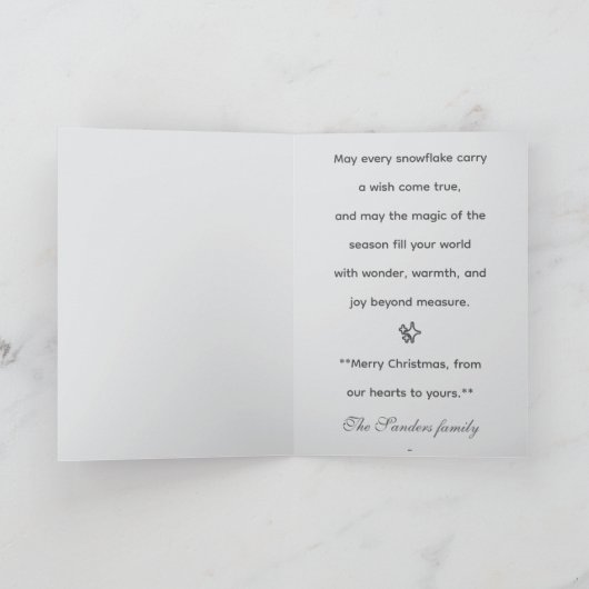 Whimsical Fairies and Elves Custom Christmas カード (内部)