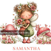 Whimsical Fairy 3rd Birthday Floral Party Stickers ラウンドシール