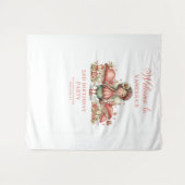 Whimsical Fairy 7th Birthday Blush Pink Backdrop タペストリー (正面(横))