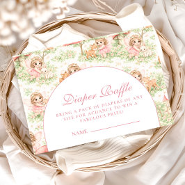 Whimsical Fairy Baby Shower Diapper Raffle エンクロージャーカード