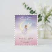 Whimsical Fairy Baby Shower Invitation ポストカード (スタンド正面)