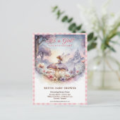 Whimsical Fairy Baby Shower Invitation ポストカード (スタンド正面)