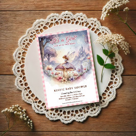 Whimsical Fairy Baby Shower Invitation 招待状