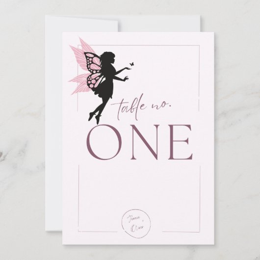 Whimsical fairy birthday table No Flat card 招待状 (正面)